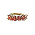 Geometric 18K Gold-Tone Adjustable Hoop Ring - Light Luxury Style