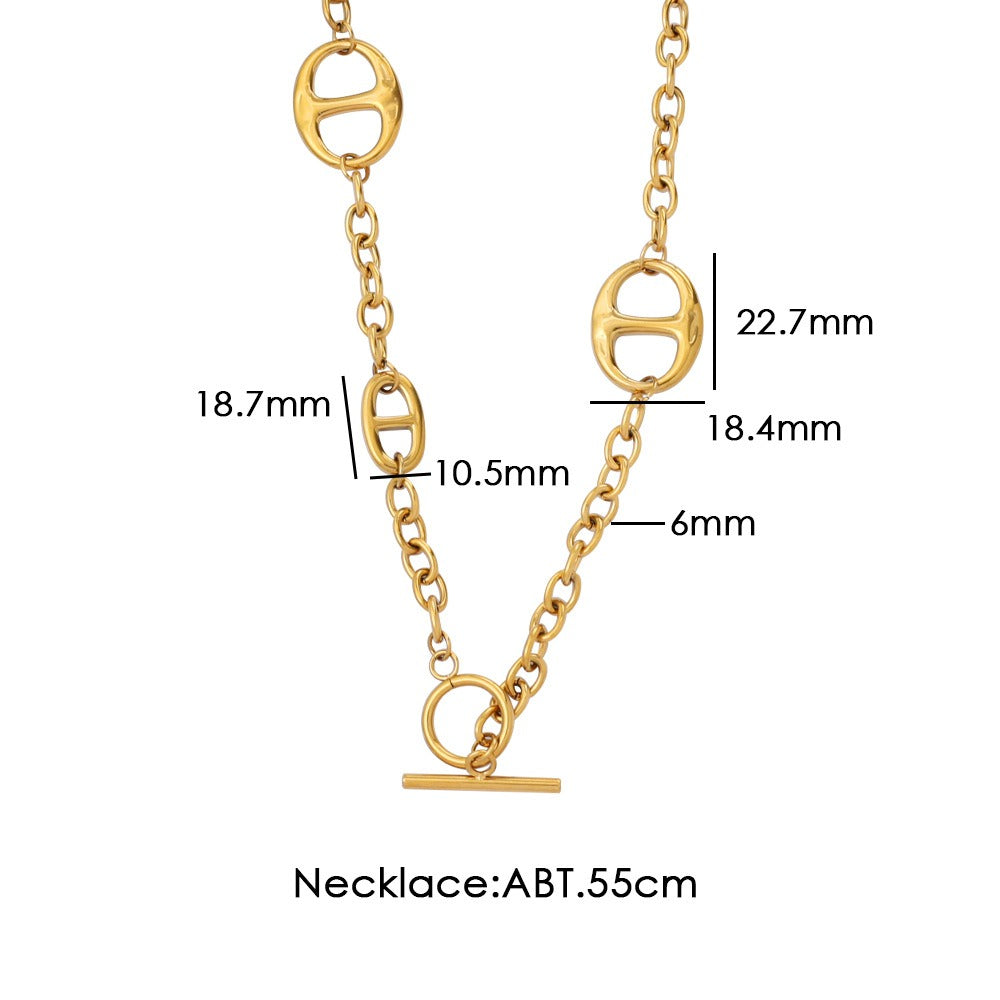 18K Gold Geometric Sun Jewelry Set - Necklace, Bracelet & Earrings