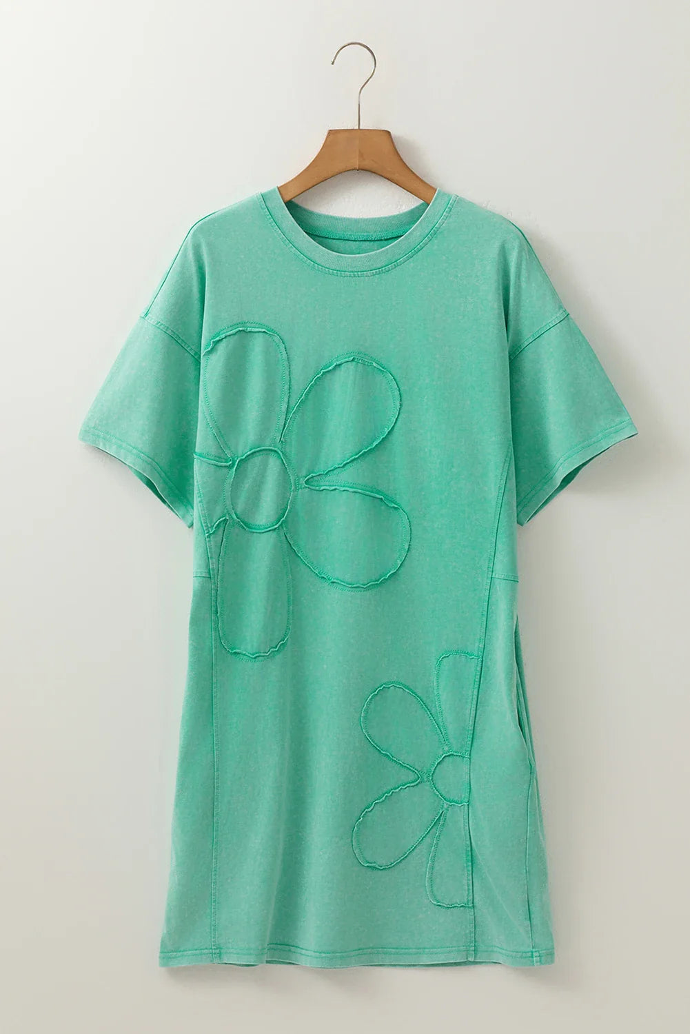 Women's Floral Patchwork Mini T-Shirt Dress