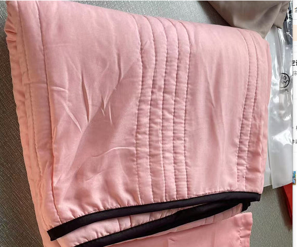 Modern Minimalist Cooling Summer Quilt - Lightweight Seersucker Throw