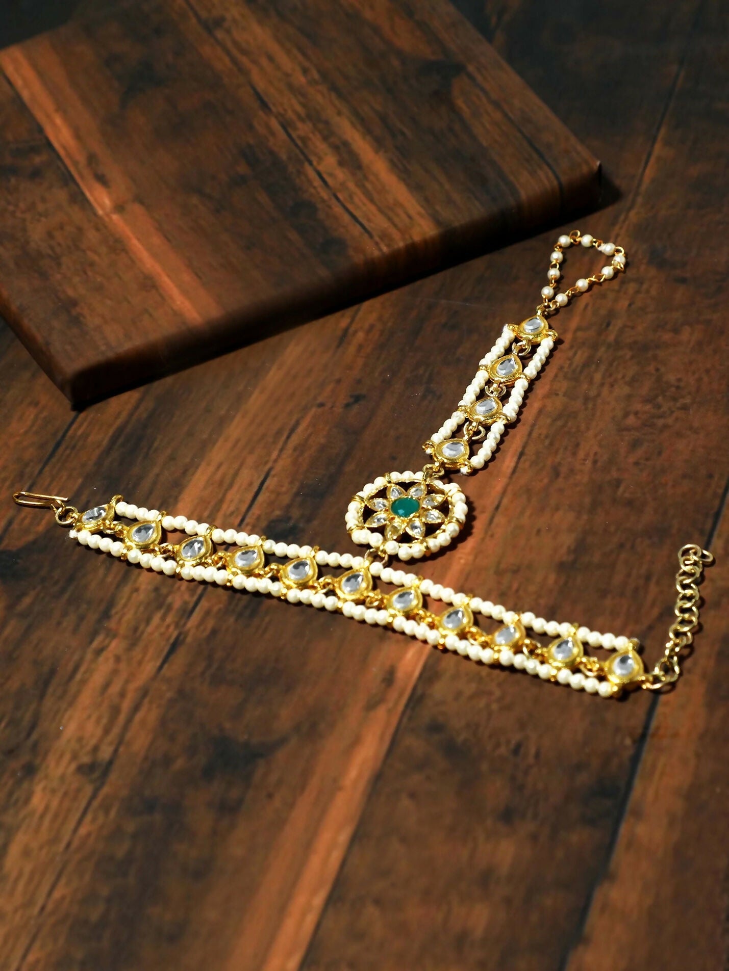 Joban Fashion Kundan Hathphool For Women