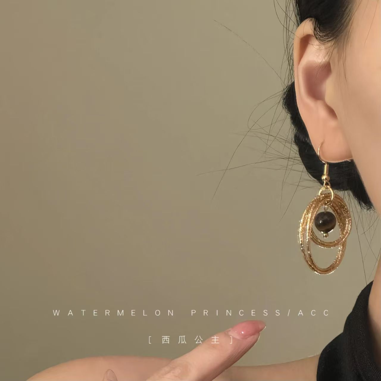 Elegant Tiger's Eye Gemstone Earrings - Sophisticated Gold Jewelry
