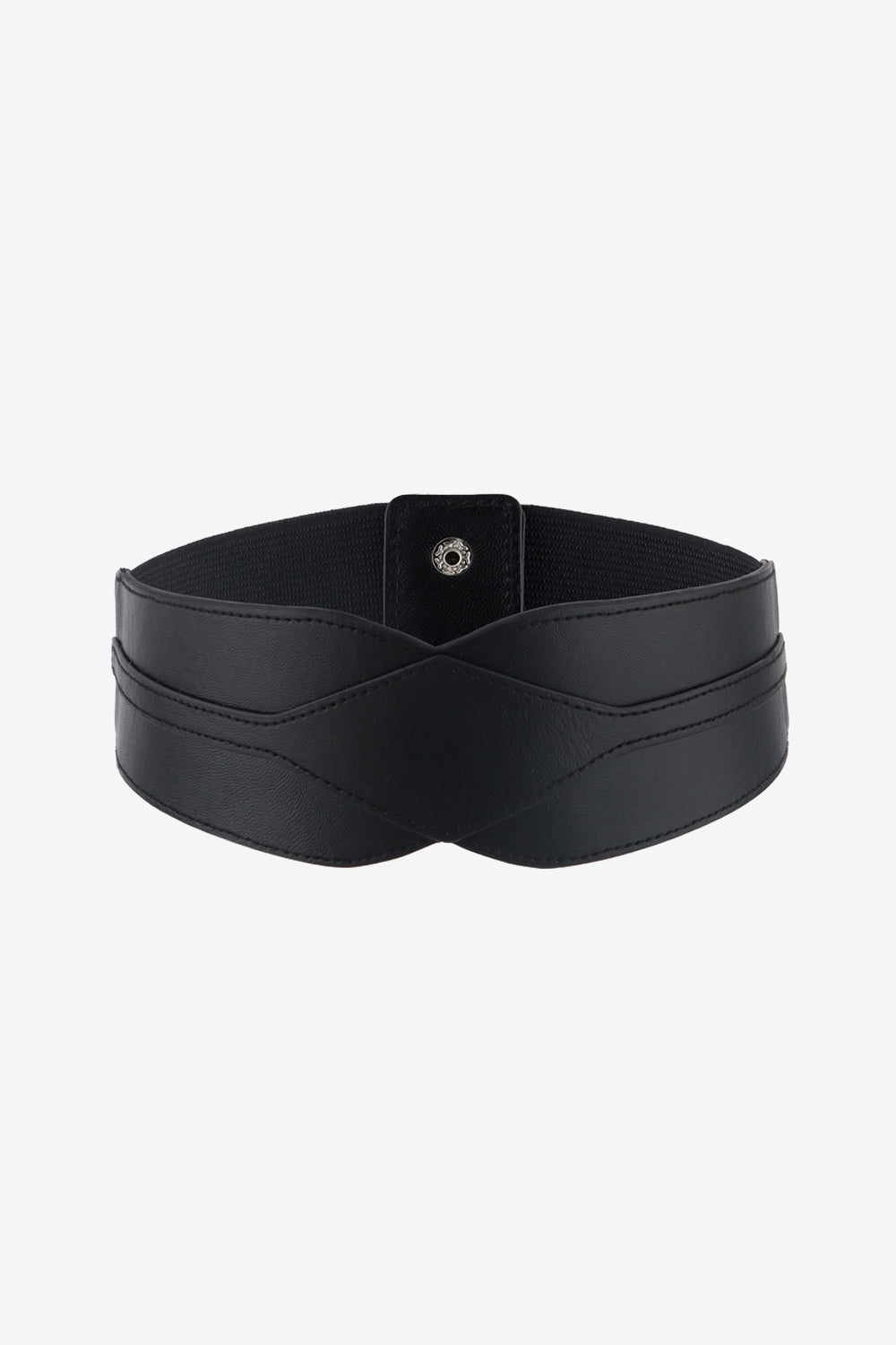 Wide Elastic PU Belt Adjustable Fashion Waist Accessory