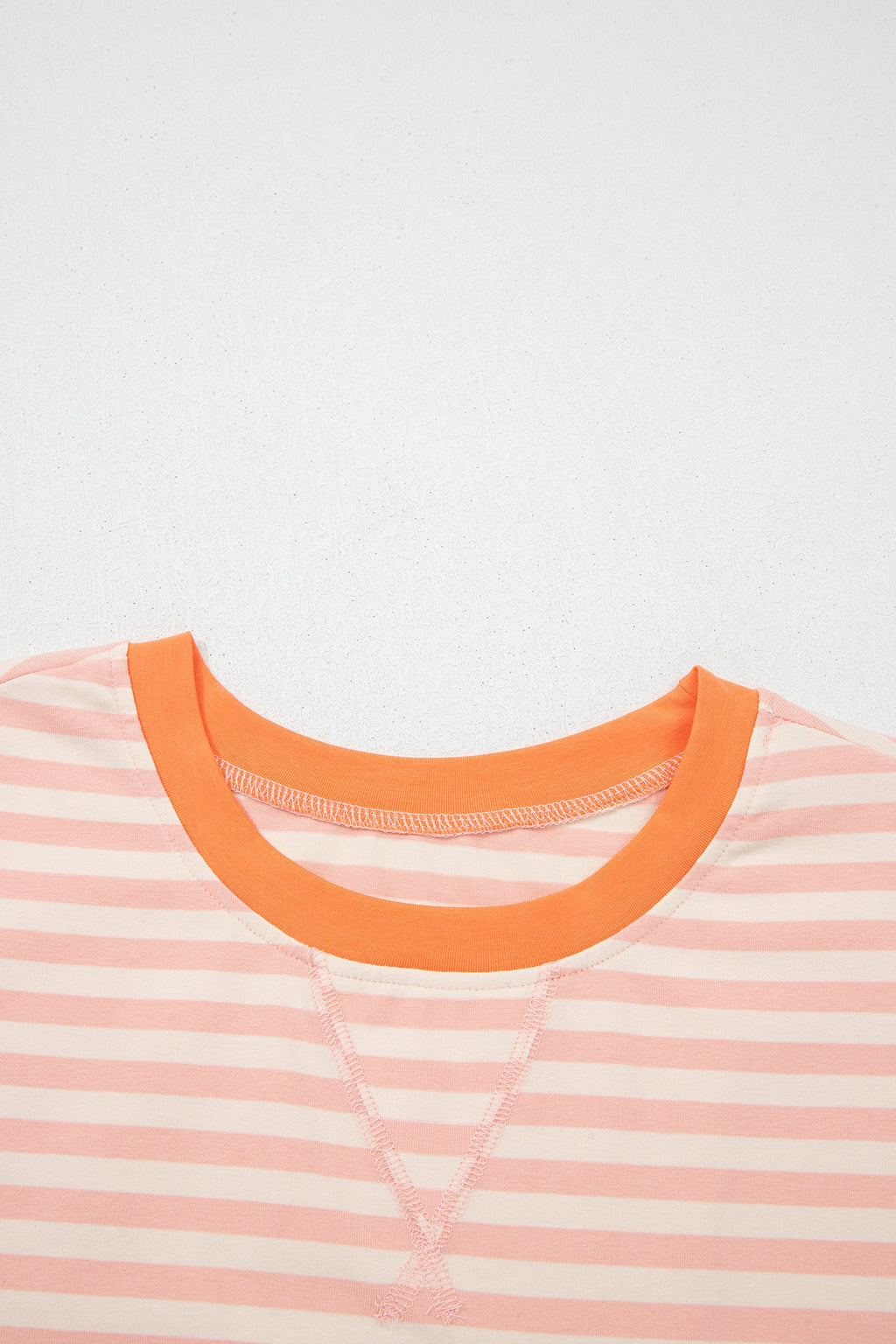 Adelina Stripe Contrast Loose Tee and Matching Shorts Summer Set
