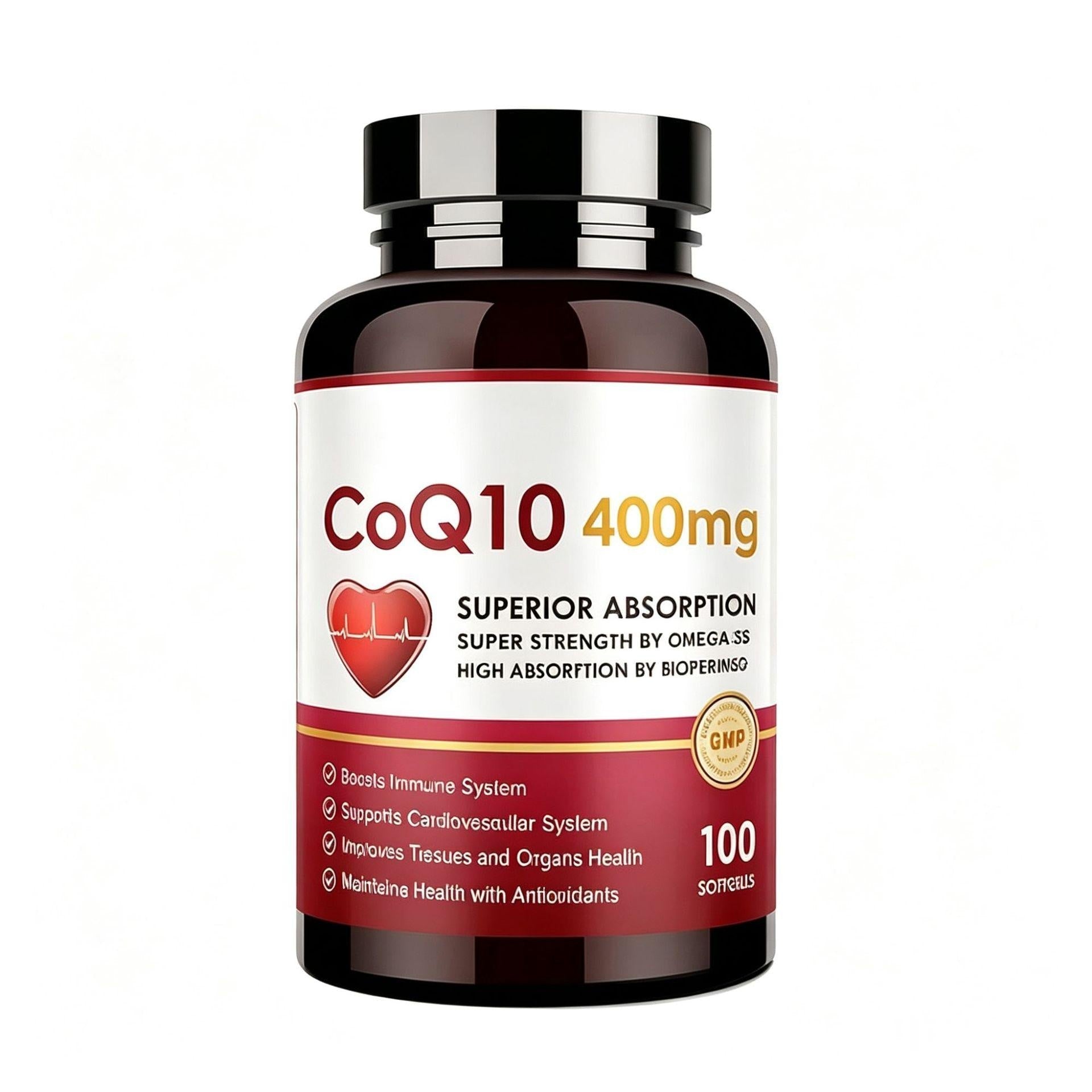 Coenzyme Q10 Soft Capsules - Dietary Supplement for Heart Health Support