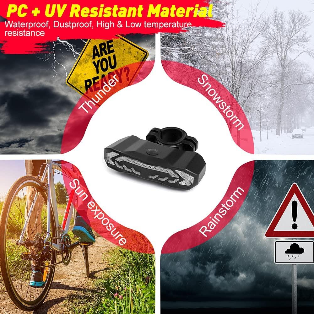 Anti-Theft Bike Alarm Taillight with Remote & Turn Signals
