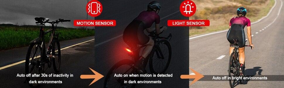 Anti-Theft Bike Alarm Taillight with Remote & Turn Signals