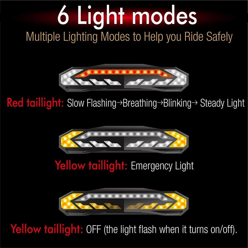 Anti-Theft Bike Alarm Taillight with Remote & Turn Signals