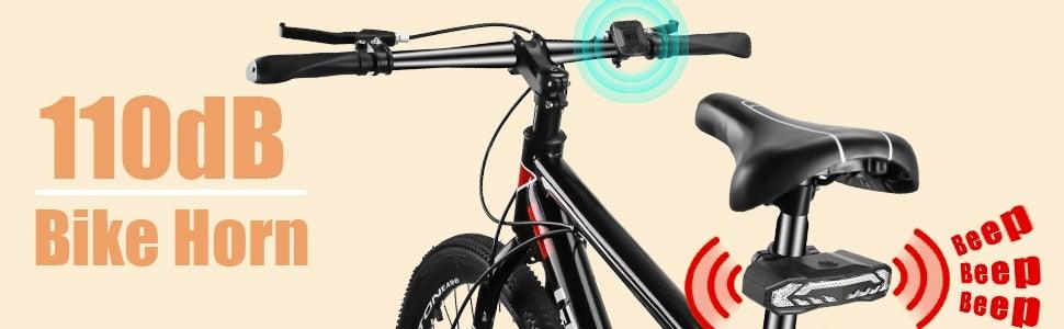 Anti-Theft Bike Alarm Taillight with Remote & Turn Signals
