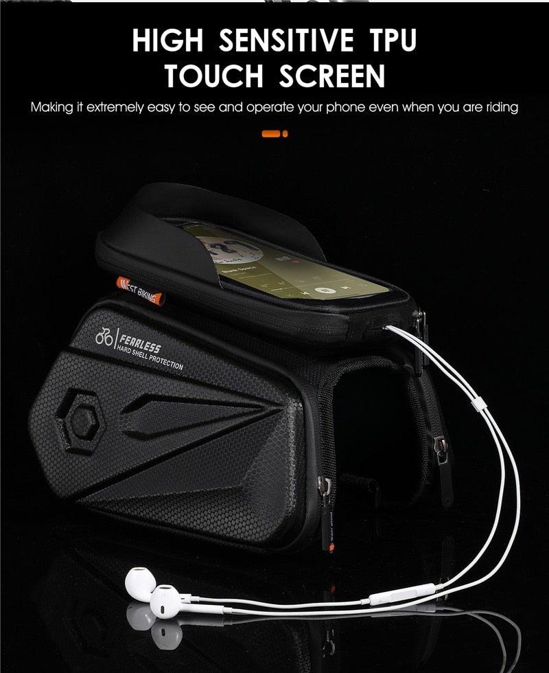 Adjustable Waterproof Bike Phone Bag - Touch Screen Top Tube