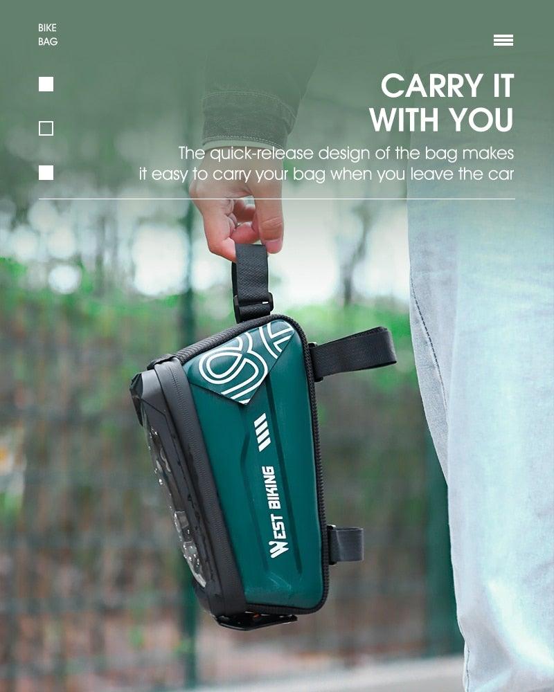 Adjustable Waterproof Bike Phone Bag - Touch Screen Top Tube