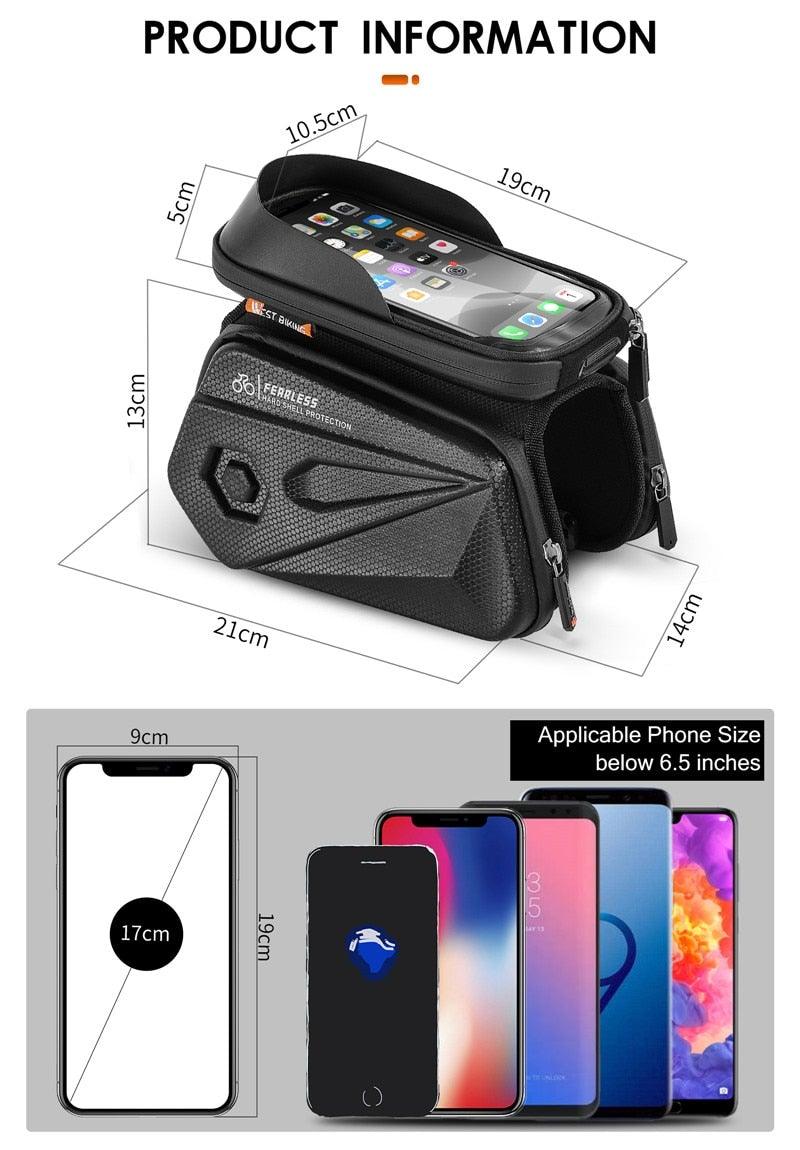 Adjustable Waterproof Bike Phone Bag - Touch Screen Top Tube