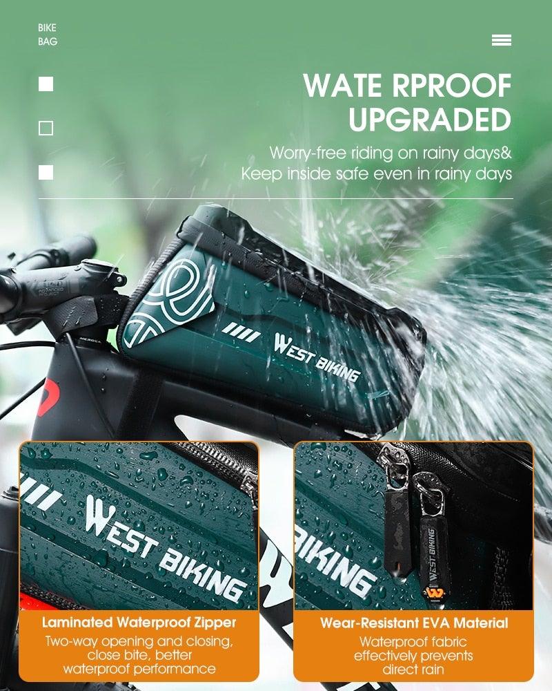 Adjustable Waterproof Bike Phone Bag - Touch Screen Top Tube