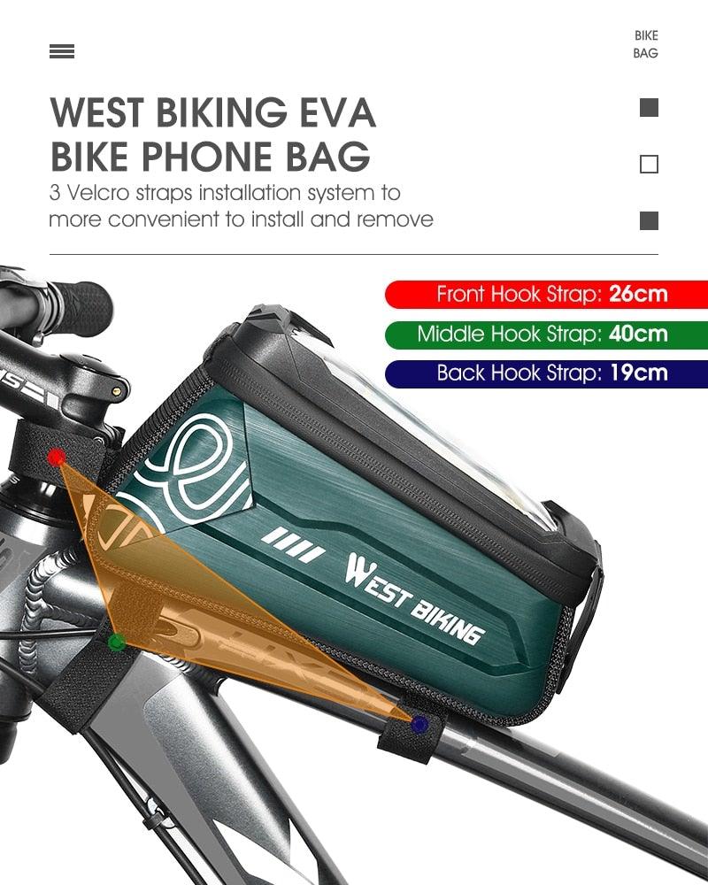 Adjustable Waterproof Bike Phone Bag - Touch Screen Top Tube