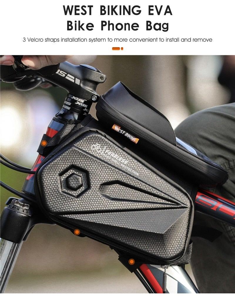 Adjustable Waterproof Bike Phone Bag - Touch Screen Top Tube