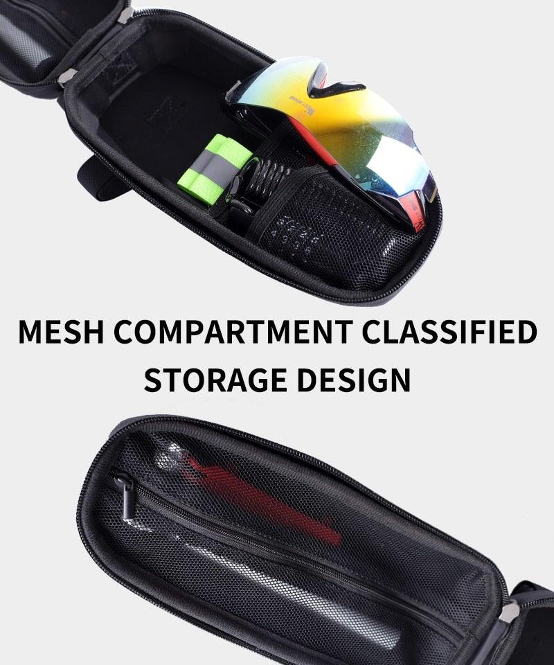 Adjustable Waterproof Bike Phone Bag - Touch Screen Top Tube