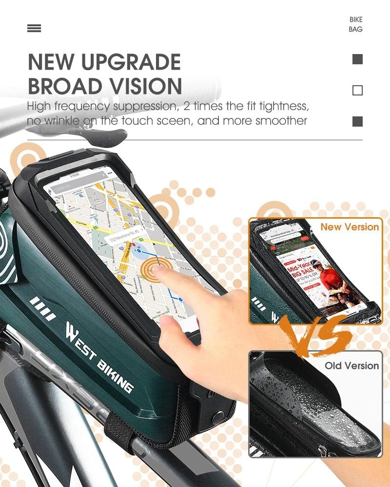 Adjustable Waterproof Bike Phone Bag - Touch Screen Top Tube