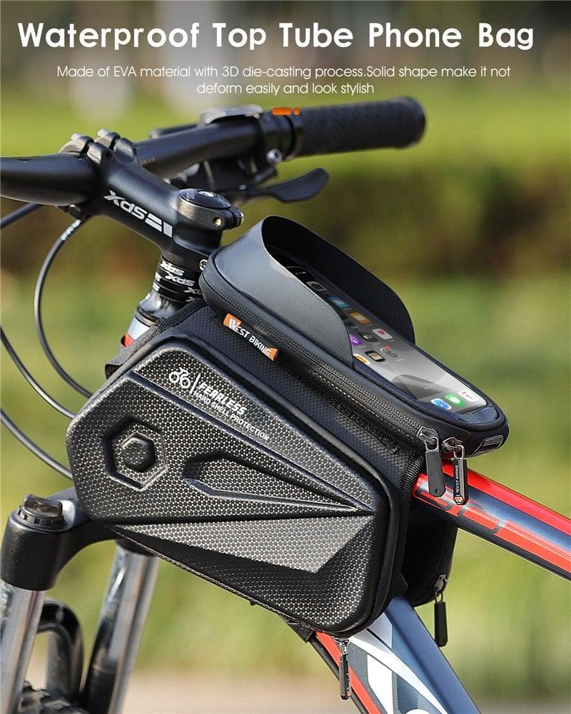 Adjustable Waterproof Bike Phone Bag - Touch Screen Top Tube