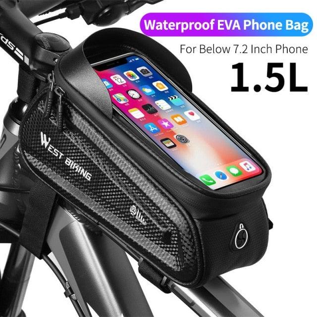 Adjustable Waterproof Bike Phone Bag - Touch Screen Top Tube