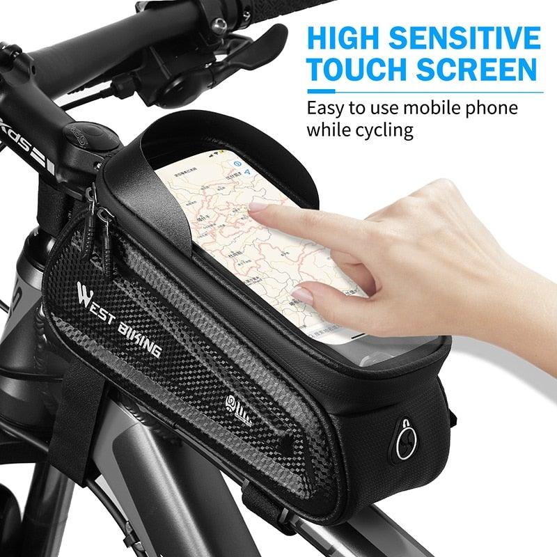 Adjustable Waterproof Bike Phone Bag - Touch Screen Top Tube