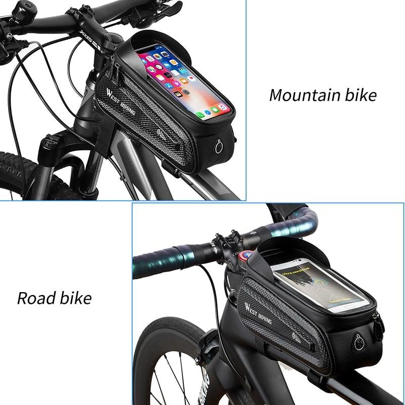 Adjustable Waterproof Bike Phone Bag - Touch Screen Top Tube