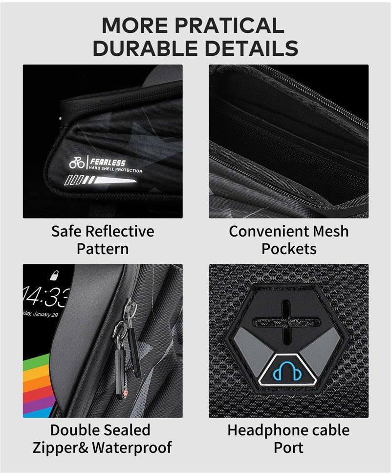 Adjustable Waterproof Bike Phone Bag - Touch Screen Top Tube