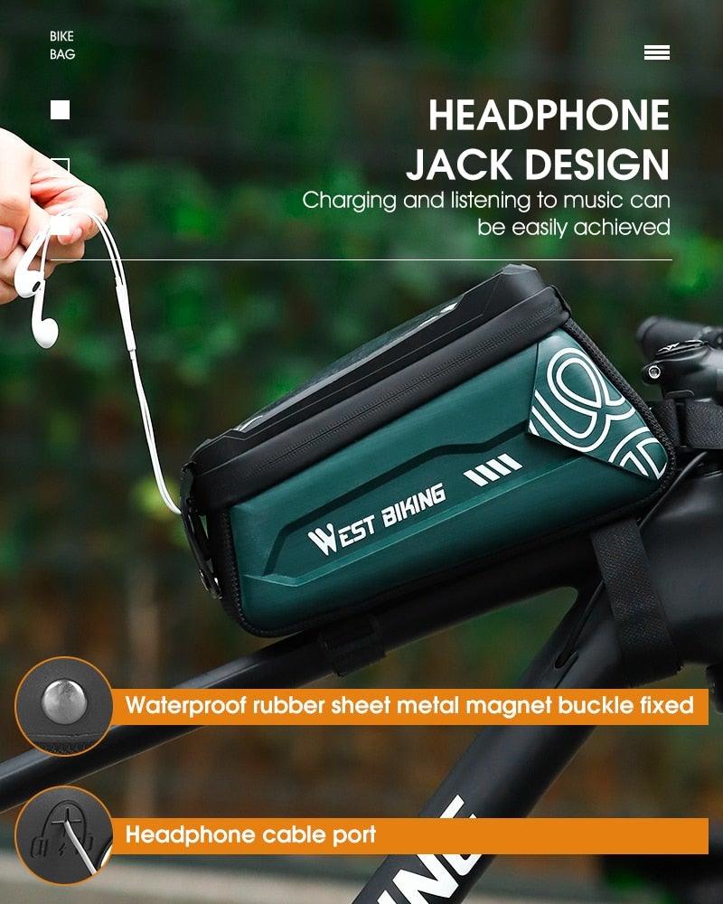 Adjustable Waterproof Bike Phone Bag - Touch Screen Top Tube
