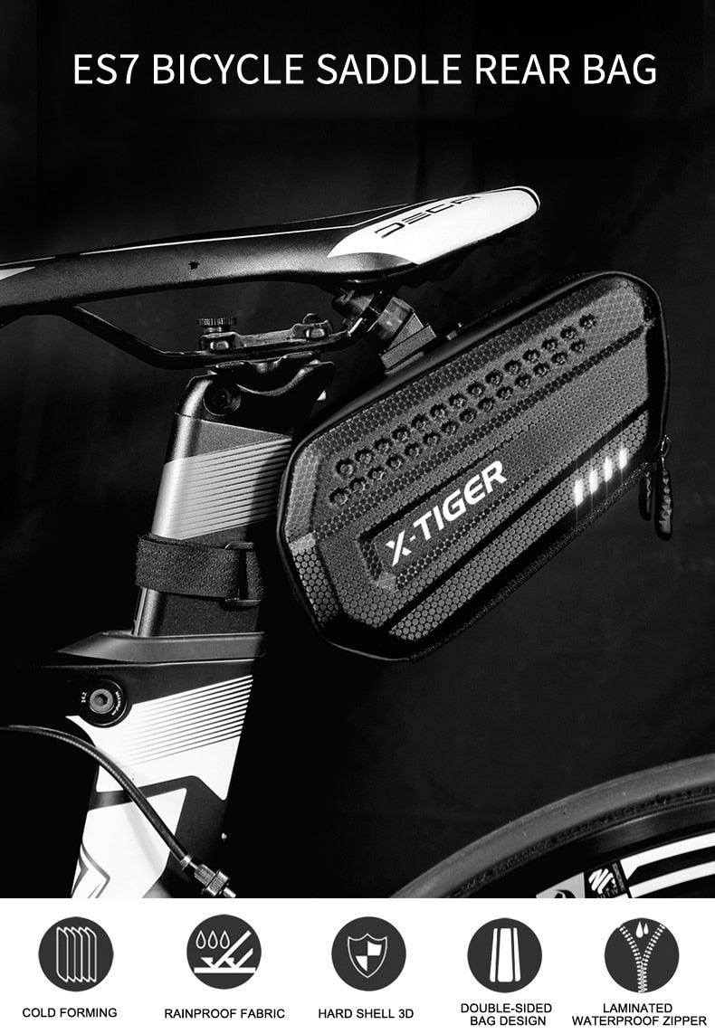 1.2L Waterproof Bike Seat Post Bag - Under-Seat Storage Pouch