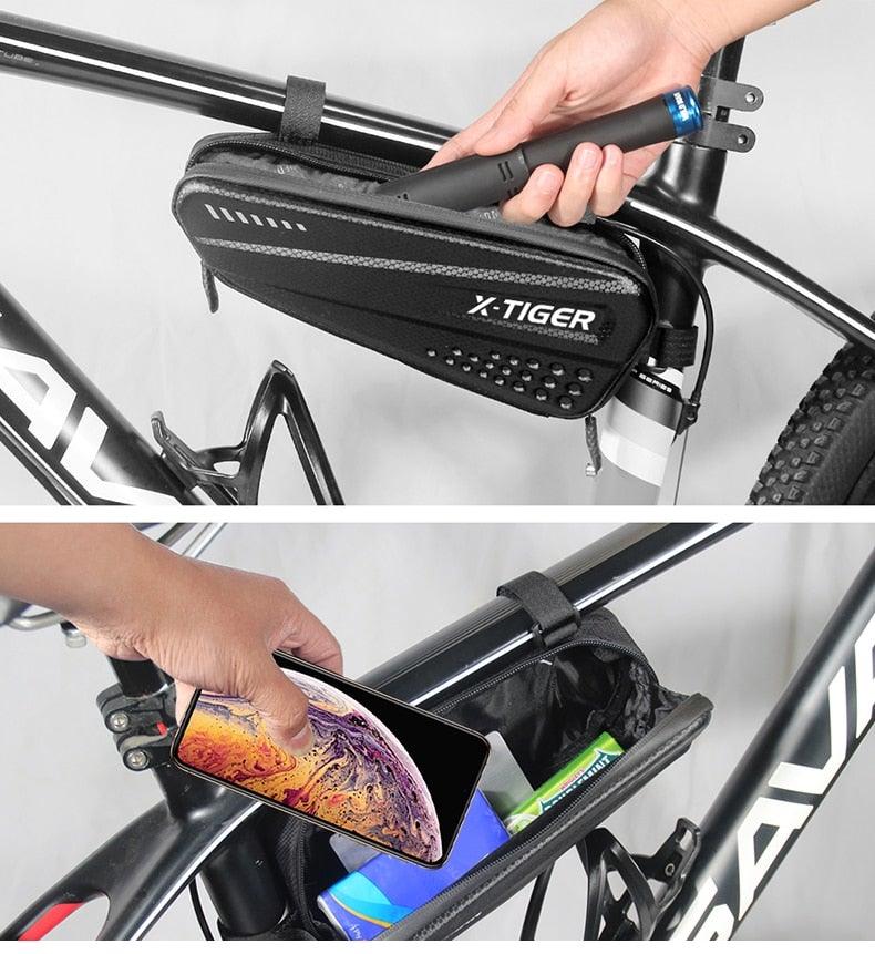 1.2L Waterproof Bike Seat Post Bag - Under-Seat Storage Pouch