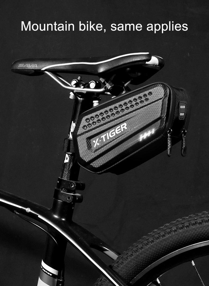 1.2L Waterproof Bike Seat Post Bag - Under-Seat Storage Pouch