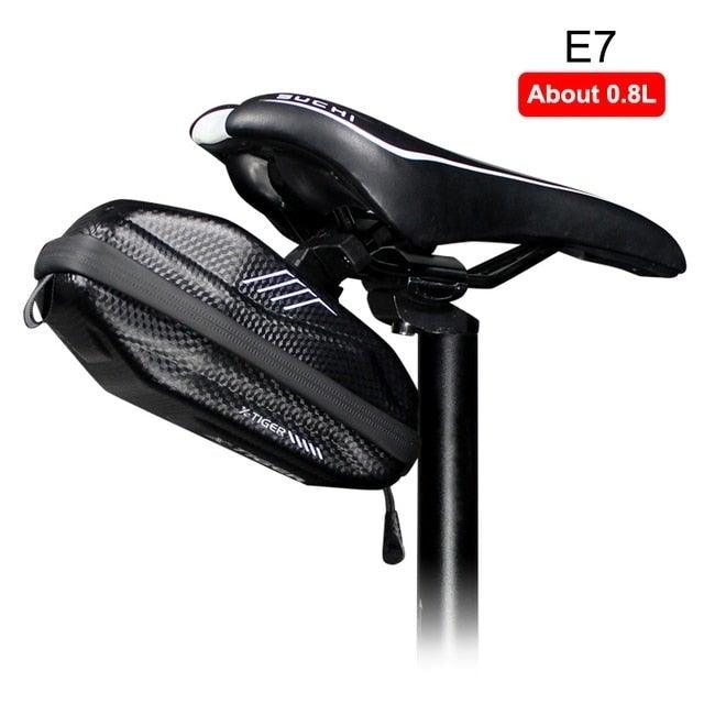 1.2L Waterproof Bike Seat Post Bag - Under-Seat Storage Pouch