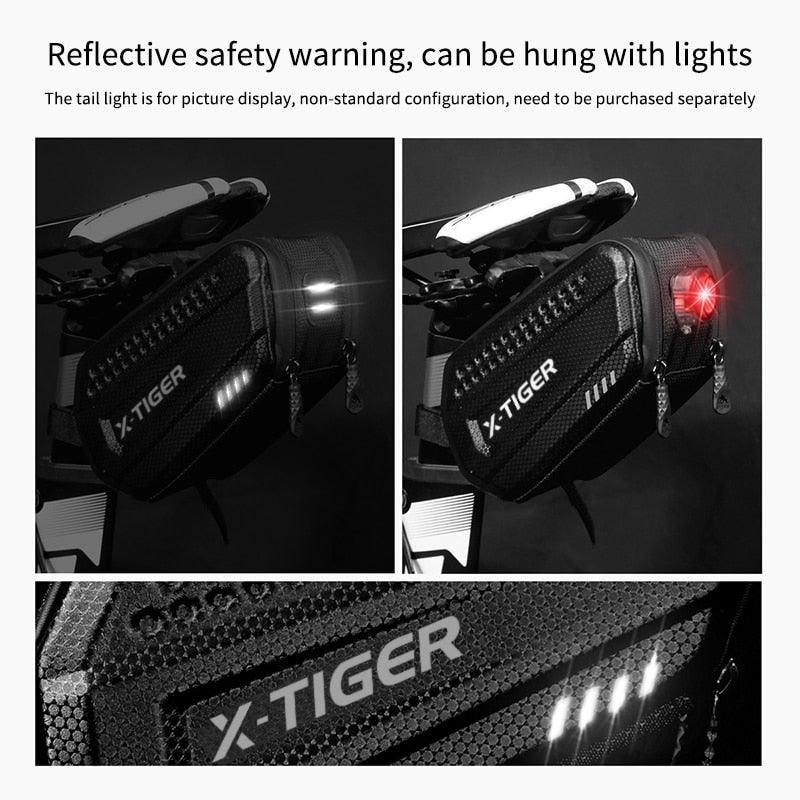 1.2L Waterproof Bike Seat Post Bag - Under-Seat Storage Pouch