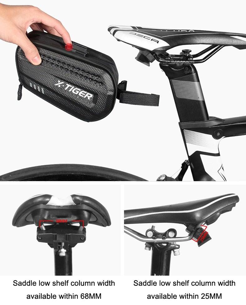 1.2L Waterproof Bike Seat Post Bag - Under-Seat Storage Pouch