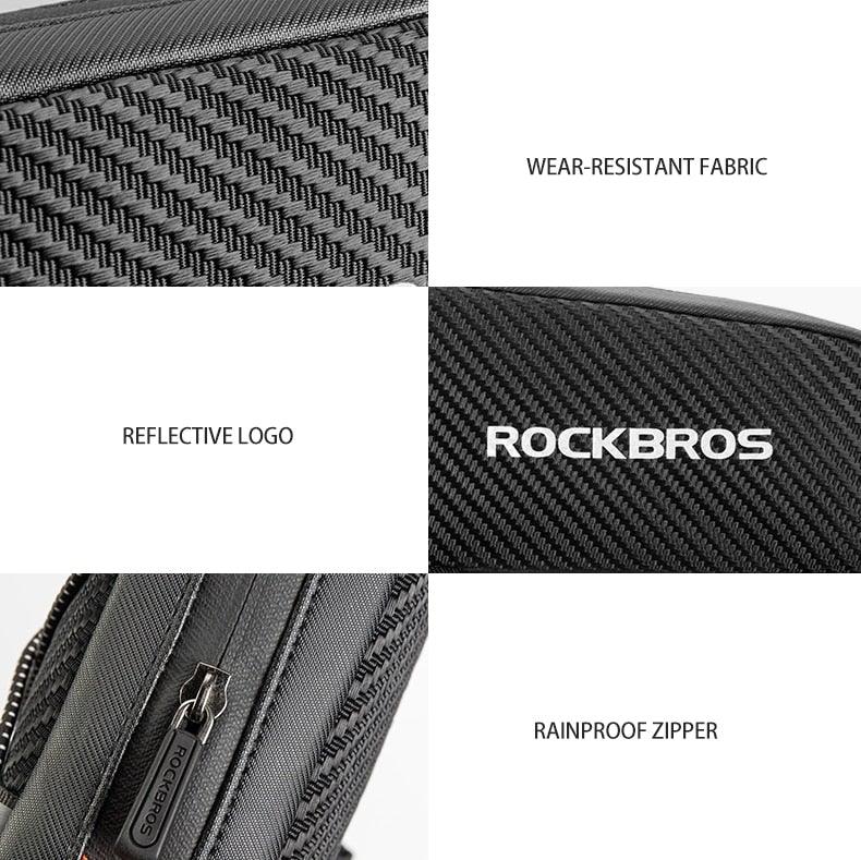 Reflective Ultralight Bike Top Tube Bag - 1.1L Capacity
