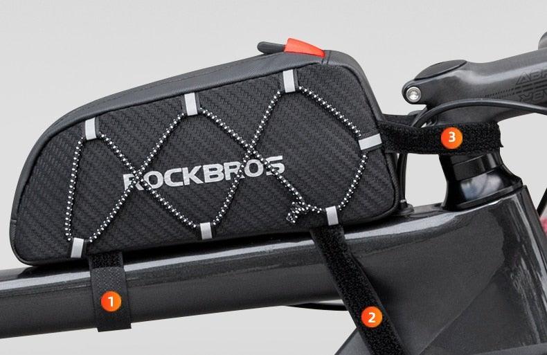 Reflective Ultralight Bike Top Tube Bag - 1.1L Capacity