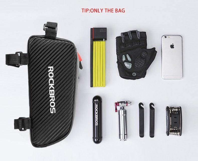 Reflective Ultralight Bike Top Tube Bag - 1.1L Capacity