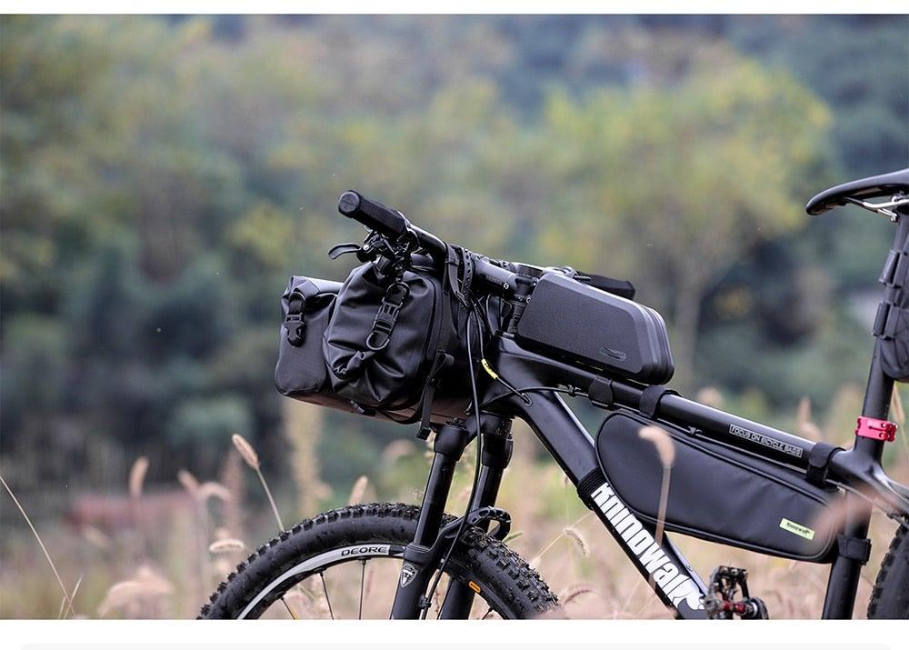 Waterproof Bike Handlebar Bag - Large Capacity 2-Piece Set
