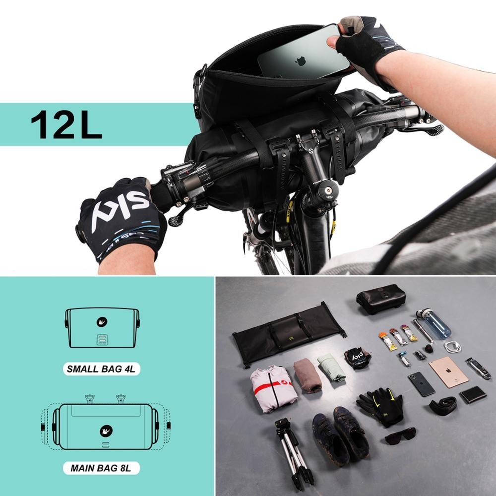 Waterproof Bike Handlebar Bag - Large Capacity 2-Piece Set