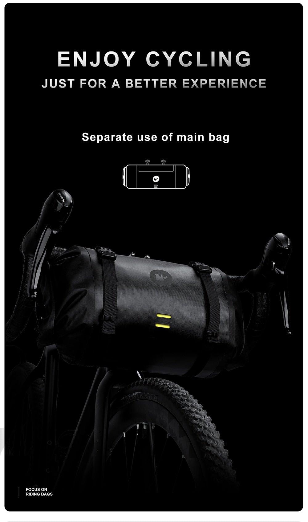 Waterproof Bike Handlebar Bag - Large Capacity 2-Piece Set