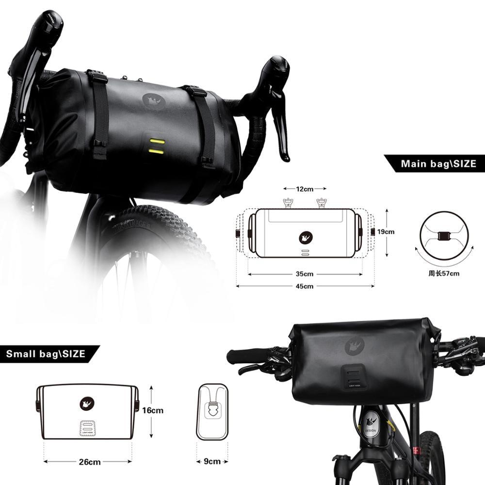 Waterproof Bike Handlebar Bag - Large Capacity 2-Piece Set