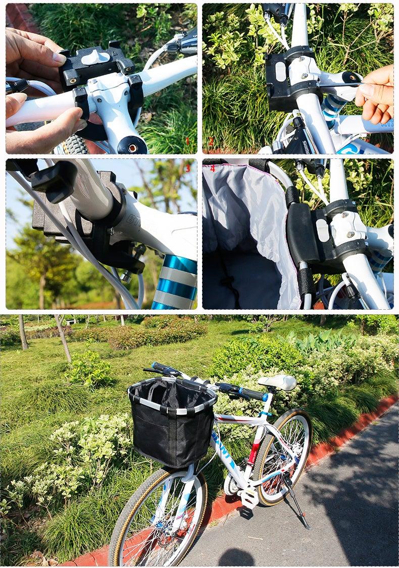 Detachable Front Handlebar Bicycle Basket and Pet Carrier