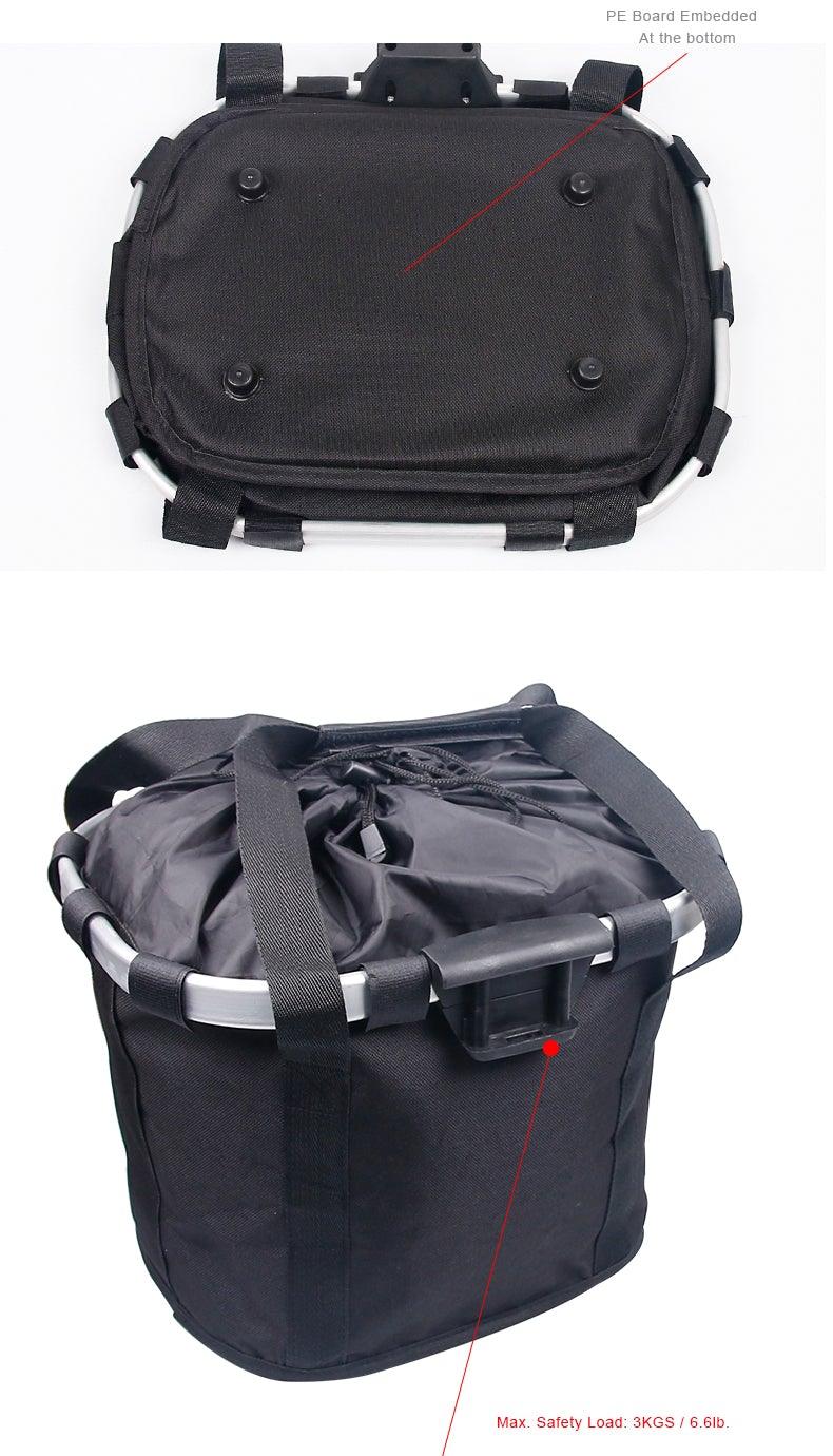 Detachable Front Handlebar Bicycle Basket and Pet Carrier