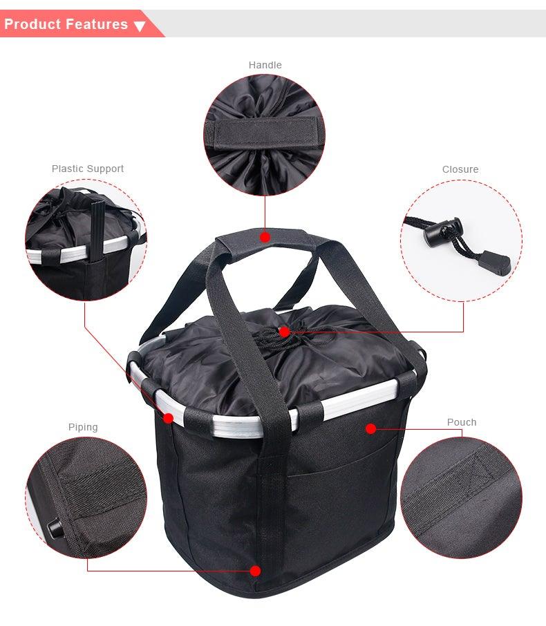 Detachable Front Handlebar Bicycle Basket and Pet Carrier
