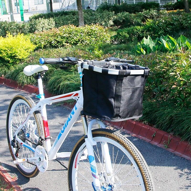 Detachable Front Handlebar Bicycle Basket and Pet Carrier