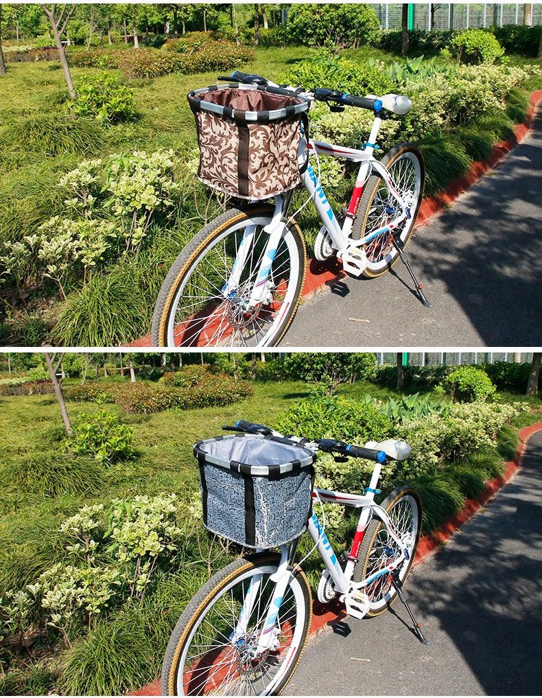Detachable Front Handlebar Bicycle Basket and Pet Carrier