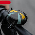 Classic silver aluminum alloy bike bell mounted on kids bicycle handlebars