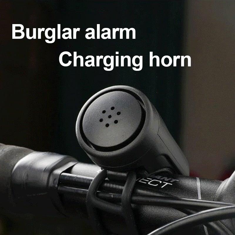 Electric Bicycle Horn USB Rechargeable Loud Alert Cycling Alarm