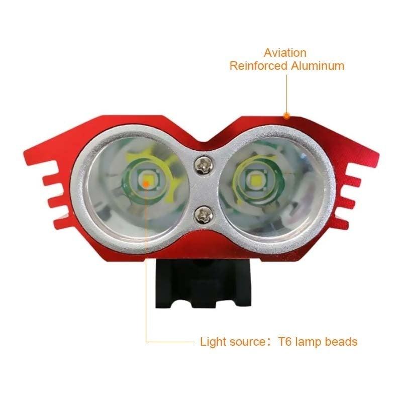 Super Bright USB Rechargeable LED Bike Light with 6400mAh Battery