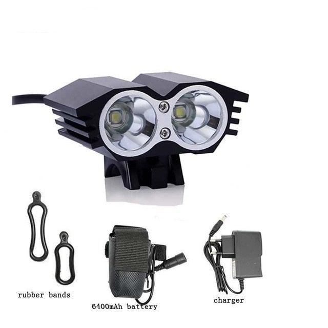 Super Bright USB Rechargeable LED Bike Light with 6400mAh Battery