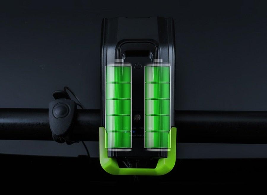 800 Lumen USB Rechargeable Bike Headlight with Integrated Horn